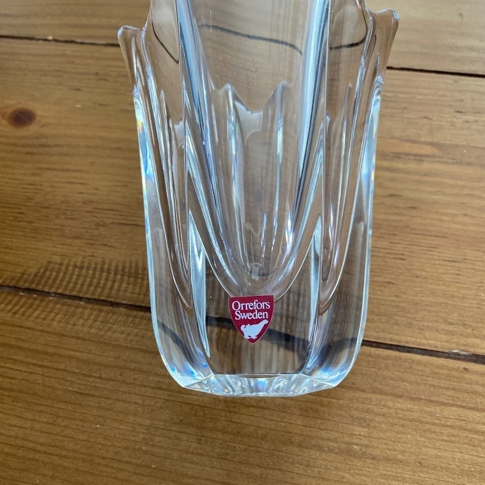 Vintage Crystal Vase by Orrefors Sweden